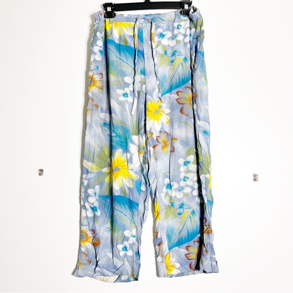Jams World Pants & Jumpsuits Jams World Vintage Tropical Floral Tie